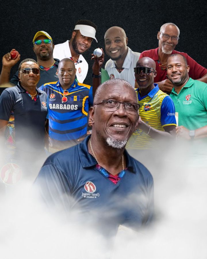 Group of smiling cricket players posing together